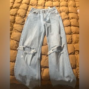 Zara Jeans wide leg light wash